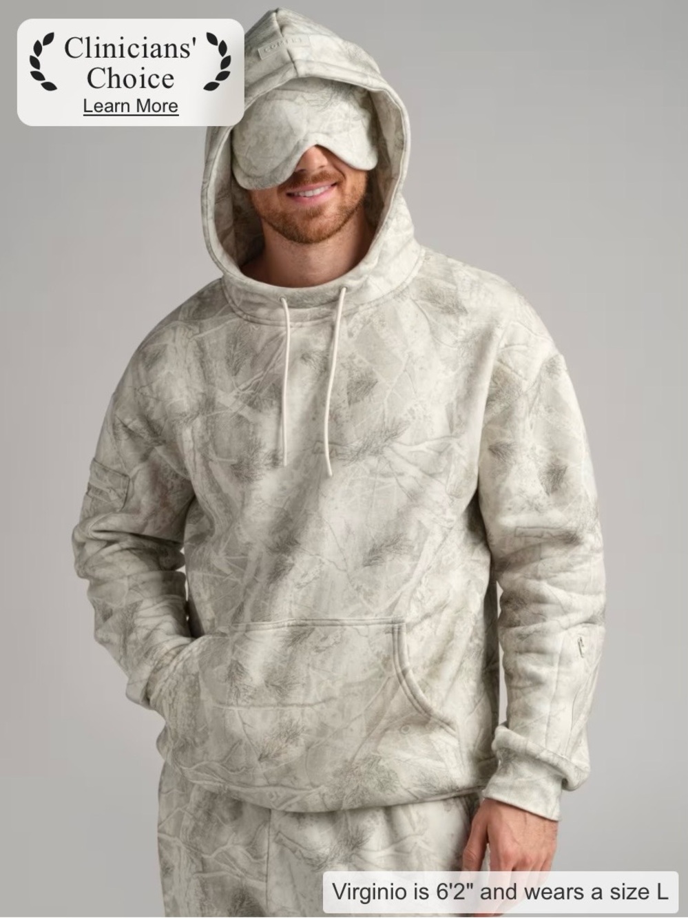 New Comfrt Airplane Mode Silver Birch Camo Hoodie